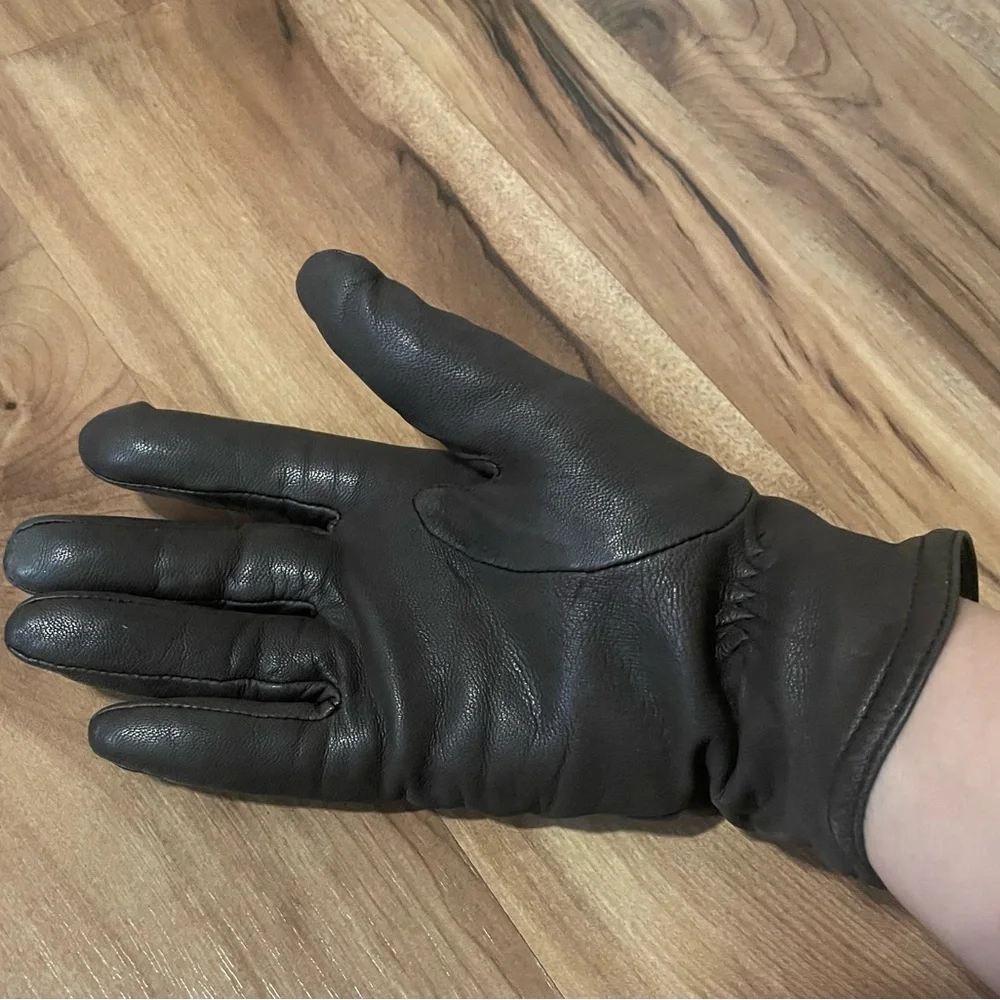 Auclair Brown Leather Driving Gloves Med - Picture 4 of 8